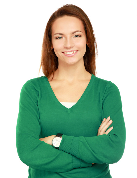 Woman standing with folded arms - Photo, Image