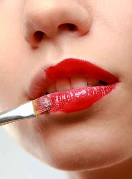 Professional Make-up. Lipgloss. - Фото, изображение