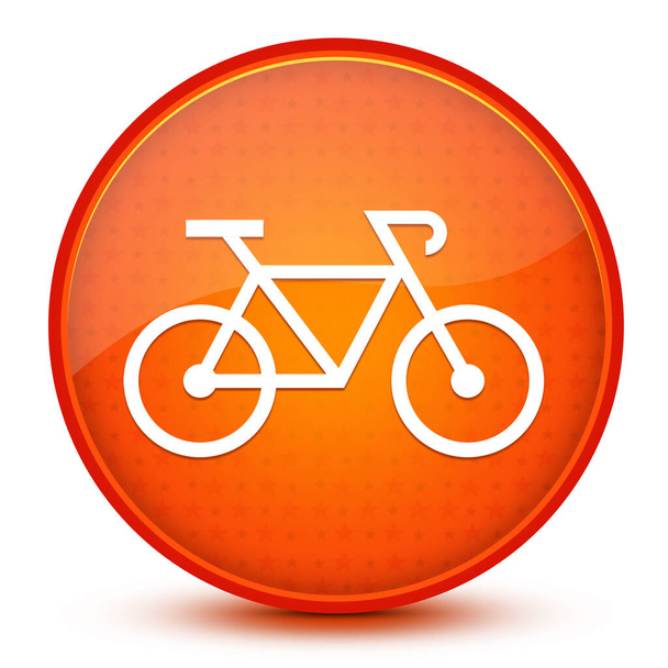 Kerékpár esztétikai fényes narancssárga kerek gomb elvont illusztráció - Fotó, kép