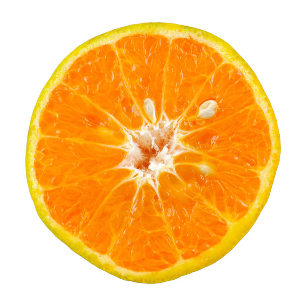 half orange isolated on white background - Fotó, kép