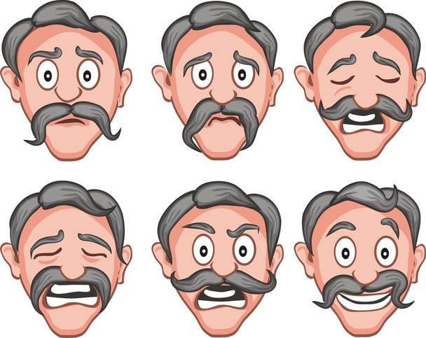Facial expressions 3 - Vector, Image