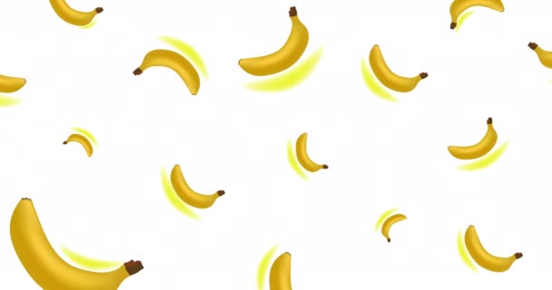 Detener movimiento plátanos fondo. Vídeo de animación 4k - Metraje, vídeo