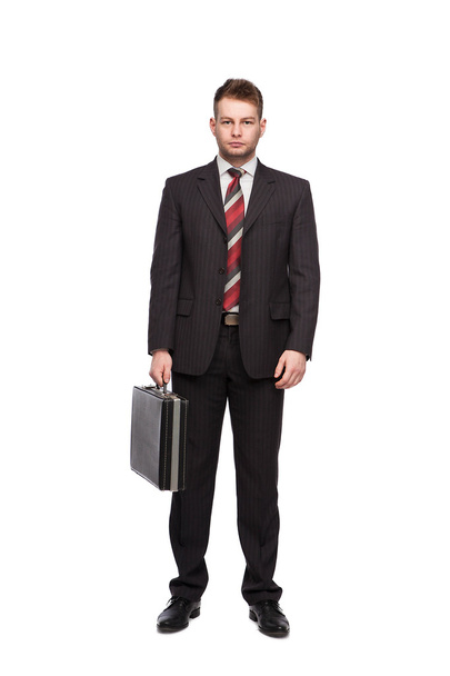 elegant businessman with briefcase - Фото, изображение