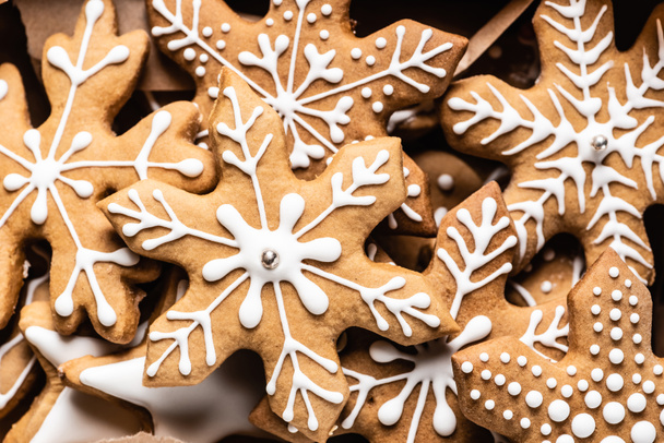 Close up view of gingerbread cookies - Foto, Imagem