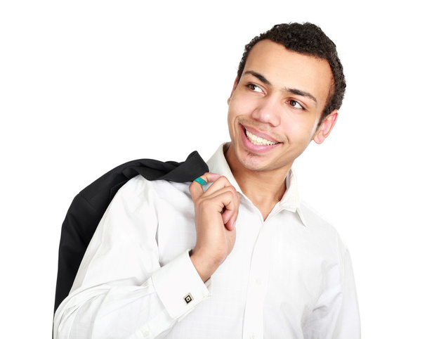 Closeup portrait of a successful businessman, isolated on white background - Φωτογραφία, εικόνα