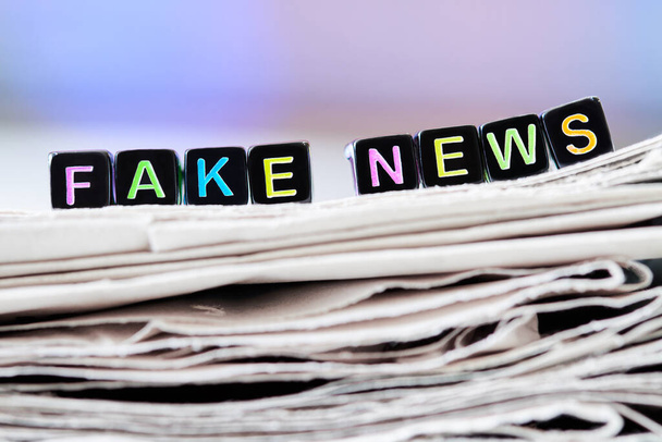 Fake news, fake post fact. Fake news concept. Closeup, selective focus - Valokuva, kuva