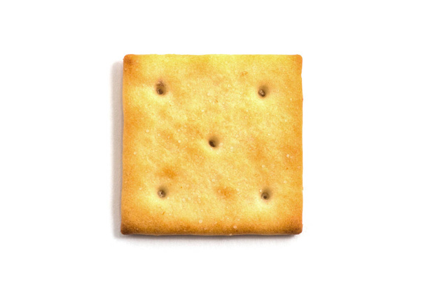 cracker quadrati isolati su sfondo bianco. - Foto, immagini