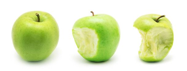 Pomme verte, isolée sur fond blanc - Photo, image