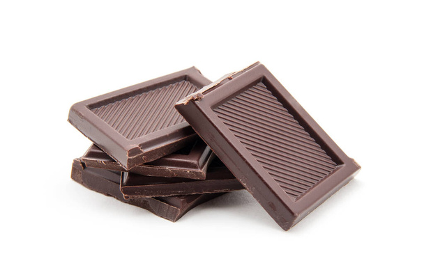barras de chocolate aisladas sobre fondo blanco - Foto, Imagen