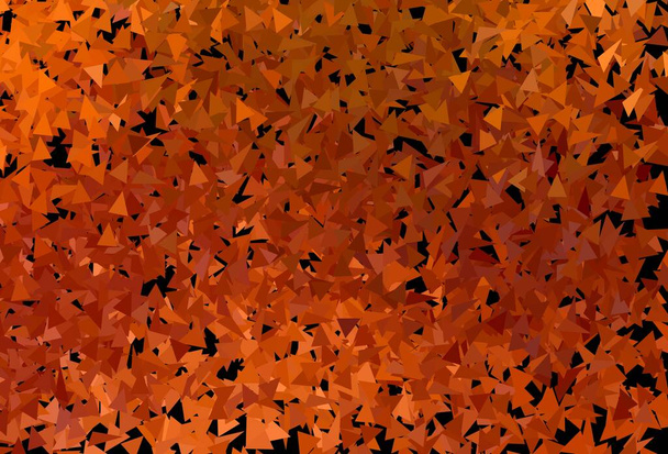 Texture vectorielle Orange foncé avec un style triangulaire. Illustration abstraite du gradient avec triangles. Modèle pour brochures, dépliants - Vecteur, image