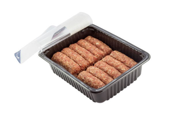 Packed minced meat from supermarket - Фото, изображение
