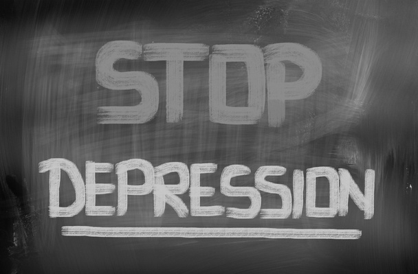 Detener el concepto de depresión
 - Foto, imagen