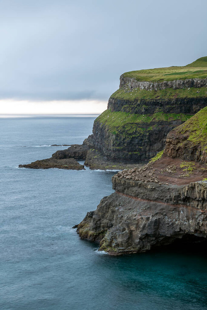 Paisagem natural nórdica, Ilhas Faroé, Dinamarca. - Foto, Imagem