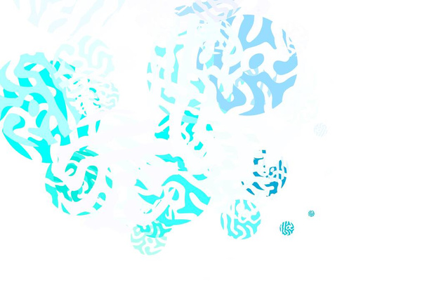 Azul claro, pano de fundo vetorial verde com formas de memphis. Ilustração com formas gradientes coloridas em estilo abstrato. Design simples para o seu site. - Vetor, Imagem