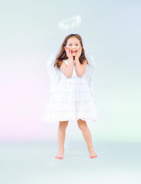 Cute little girl as an angel - Foto, immagini
