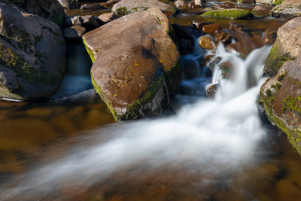 Lower Blaen-y-Glyn waterfalls in the Brecon Beacons, Wales, UK - Photo, Image