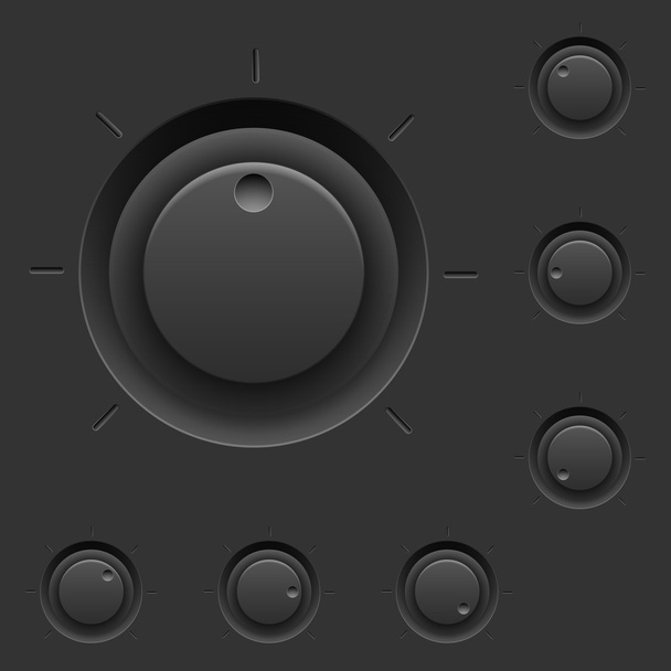 Black control pane - Vetor, Imagem
