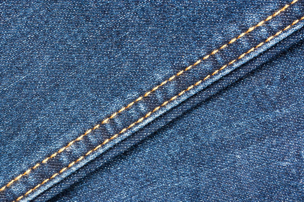Blue Denim Jeans Textur mit Nähten - Foto, Bild