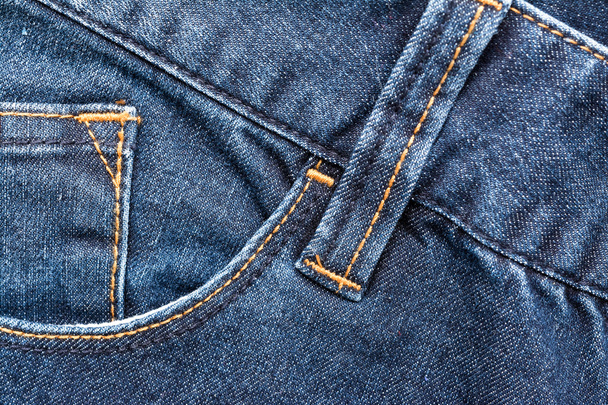 blauwe denim jeans zak - Foto, afbeelding