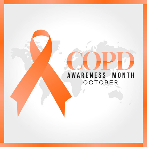 Vector graphic of COPD awareness month good for COPD awareness month celebration. flat design. flyer design.flat illustration. - Vector, Image