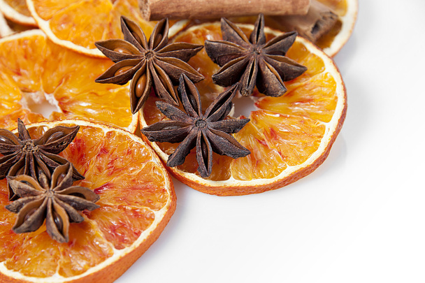 Orange and spices background - Fotoğraf, Görsel