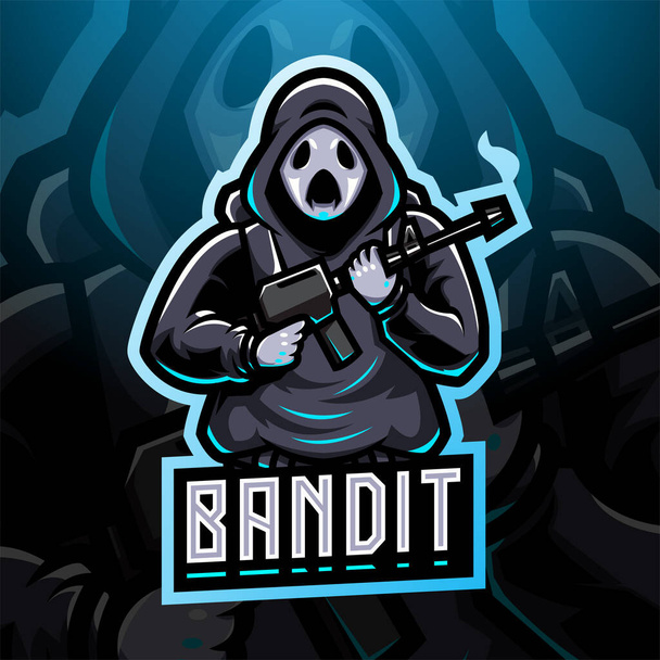 Дизайн логотипу талісмана Bandit esport
 - Вектор, зображення