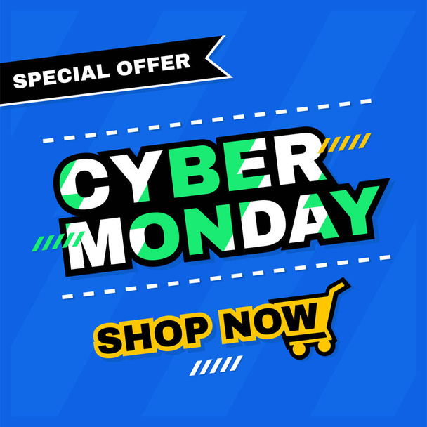 vector illustration of special offer cyber monday - Wektor, obraz