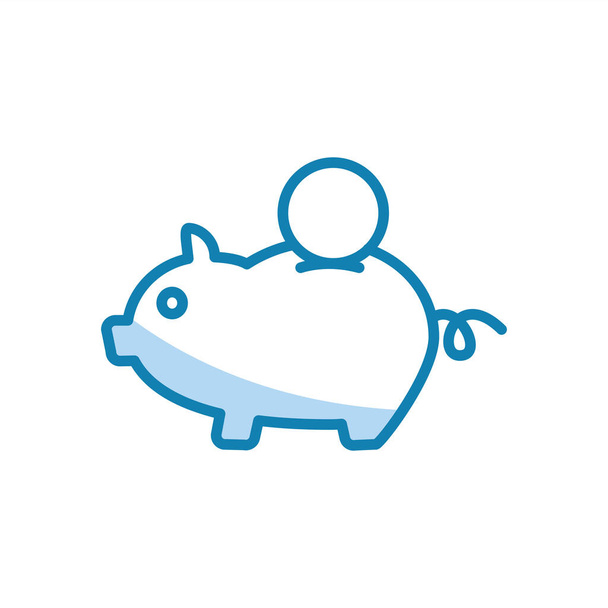 Illustration Vektorgrafik des Sparschweinsymbols. Fit für Sparen, Banken, Investitionen, Finanzen usw.. - Vektor, Bild