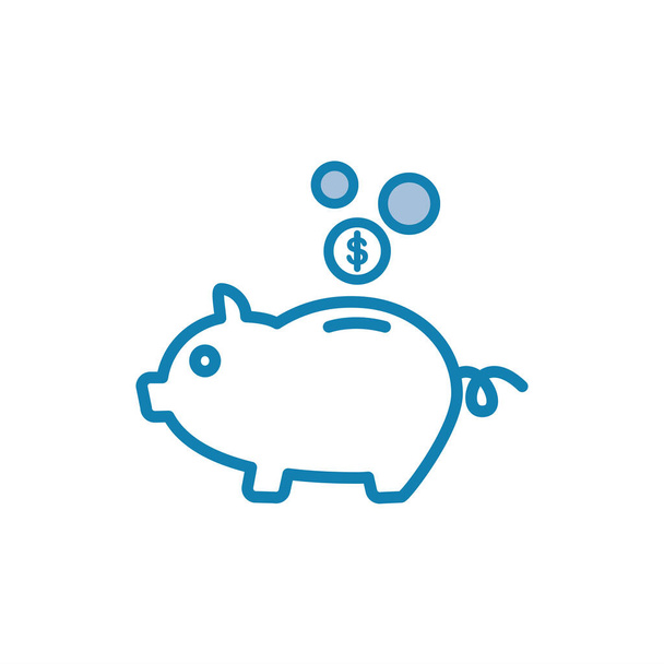 Illustration Vector graphic of piggy bank icon. Fit for save, banking, investment, financial etc. - Vector, Image