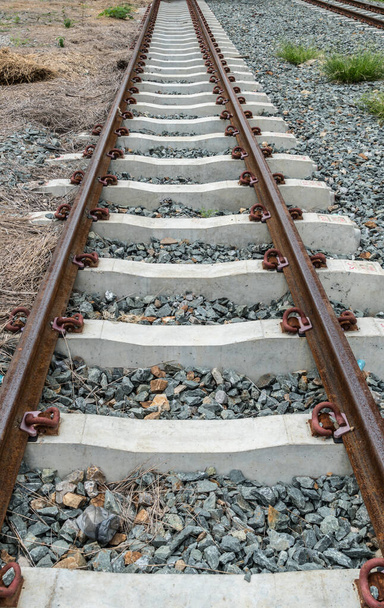 Вид на железнодорожные пути - Фото, изображение
