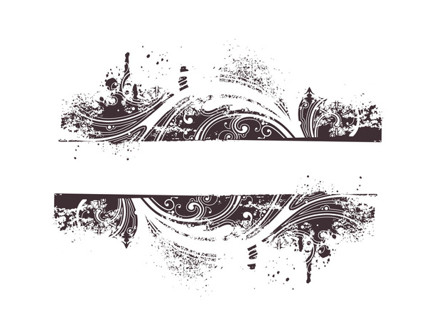 Grunge Floral Background - Vector, Image