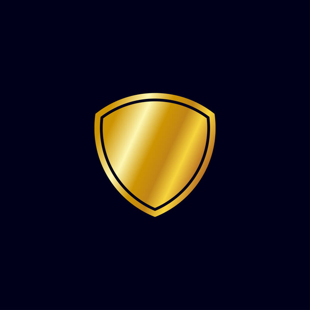 shield gold icon vector template - Вектор,изображение