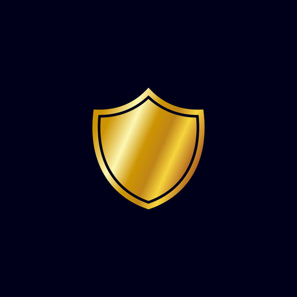 shield gold icon vector template - Διάνυσμα, εικόνα