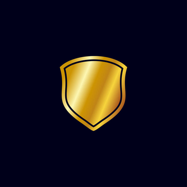 shield gold icon vector template - Vektör, Görsel