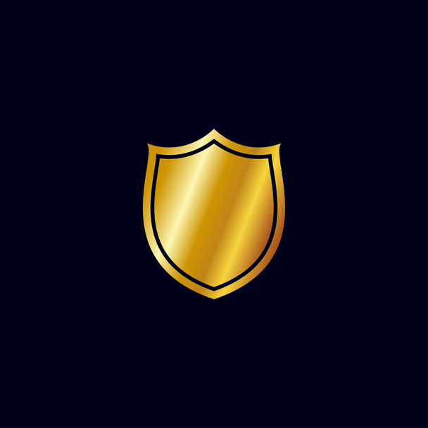shield gold icon vector template - Vector, Imagen