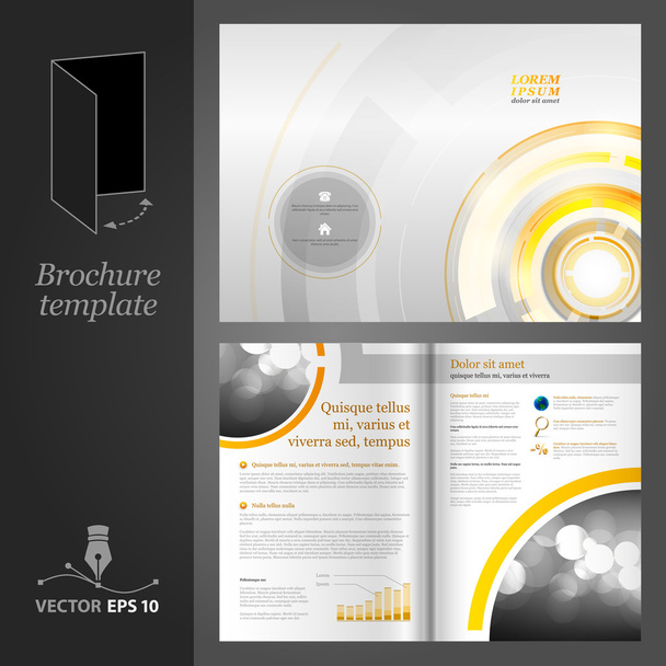 Návrh šablony brožury - Vektor, obrázek