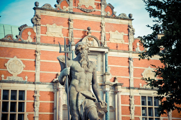 Kopenhagen, Denemarken - standbeeld van Neptunus - Foto, afbeelding