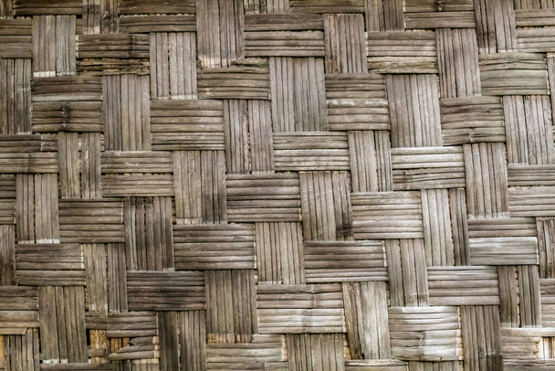Old Bamboo weave wall texture background - Photo, Image