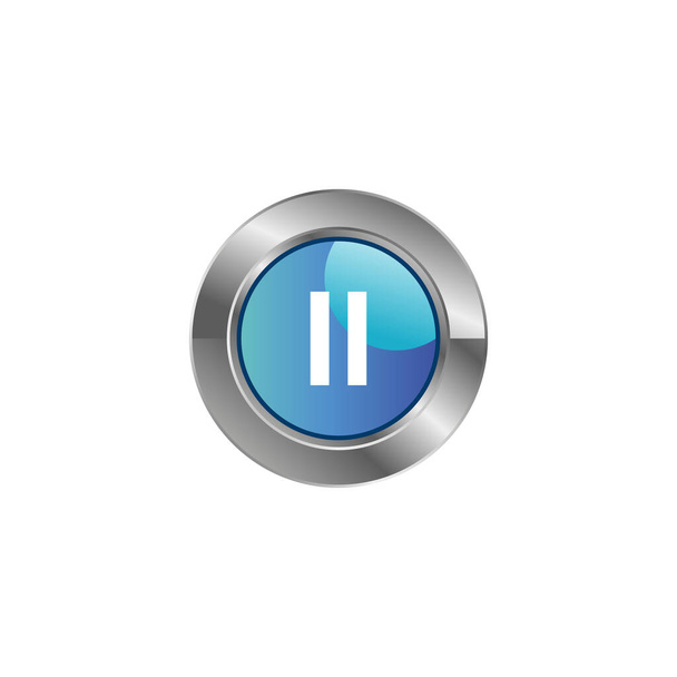 icon Media Player Control Buttons Vektorvorlage - Vektor, Bild