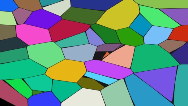 Superfície desajeitada suave de Wiggling Voronoi das formas - Filmagem, Vídeo