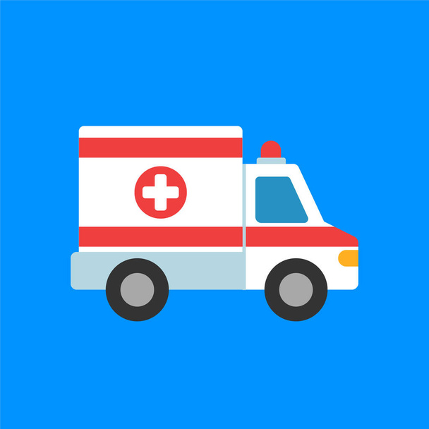 Icono de ambulancia. Primeros auxilios ilustración vectorial. - Vector, imagen