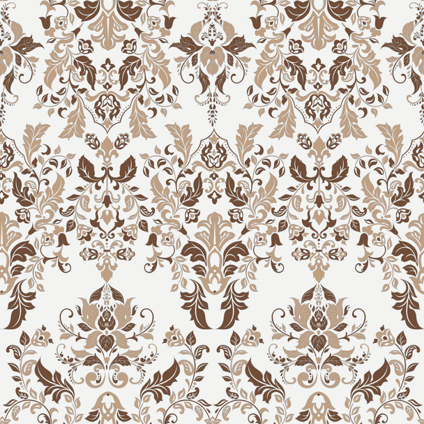 Vector illustratie textuur voor wallpapers, stof patronen. Barok Damast naadloos bloemenpatroon. - Vector, afbeelding