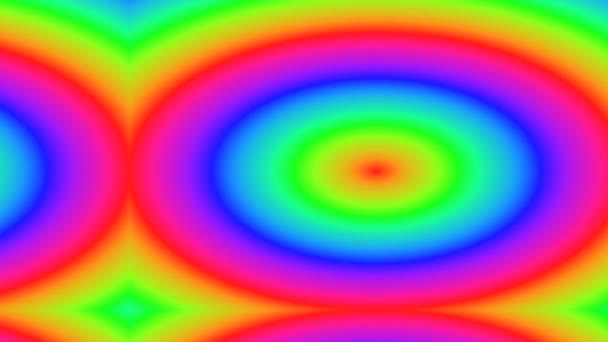 Anillos de arco iris fuerte visual brillante patrón - Metraje, vídeo