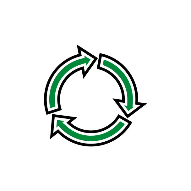 Symbolvektorvorlage recyceln - Vektor, Bild