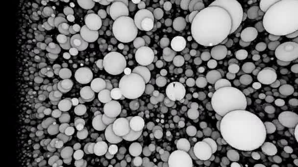 Inflando bolas de máscara de campo profundo de las esferas 3d - Metraje, vídeo
