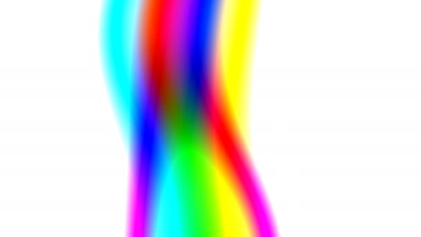Ribbon Blend Blending Threads of Rainbow Colors Moving Downwards - Footage, Video