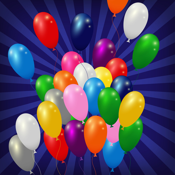 Ballons fundo azul
 - Vetor, Imagem