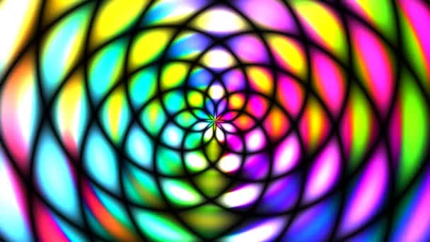 Мягкое нежное расширение светящихся ярких спектральных красок через ведущую маску - Кадры, видео