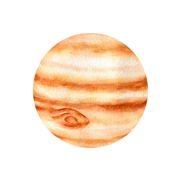 Aquarela astronomia ciência planetas Júpiter - Foto, Imagem