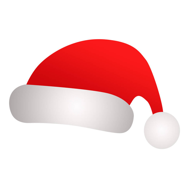 sombrero de navidad santa claus sobre fondo blanco - Foto, imagen